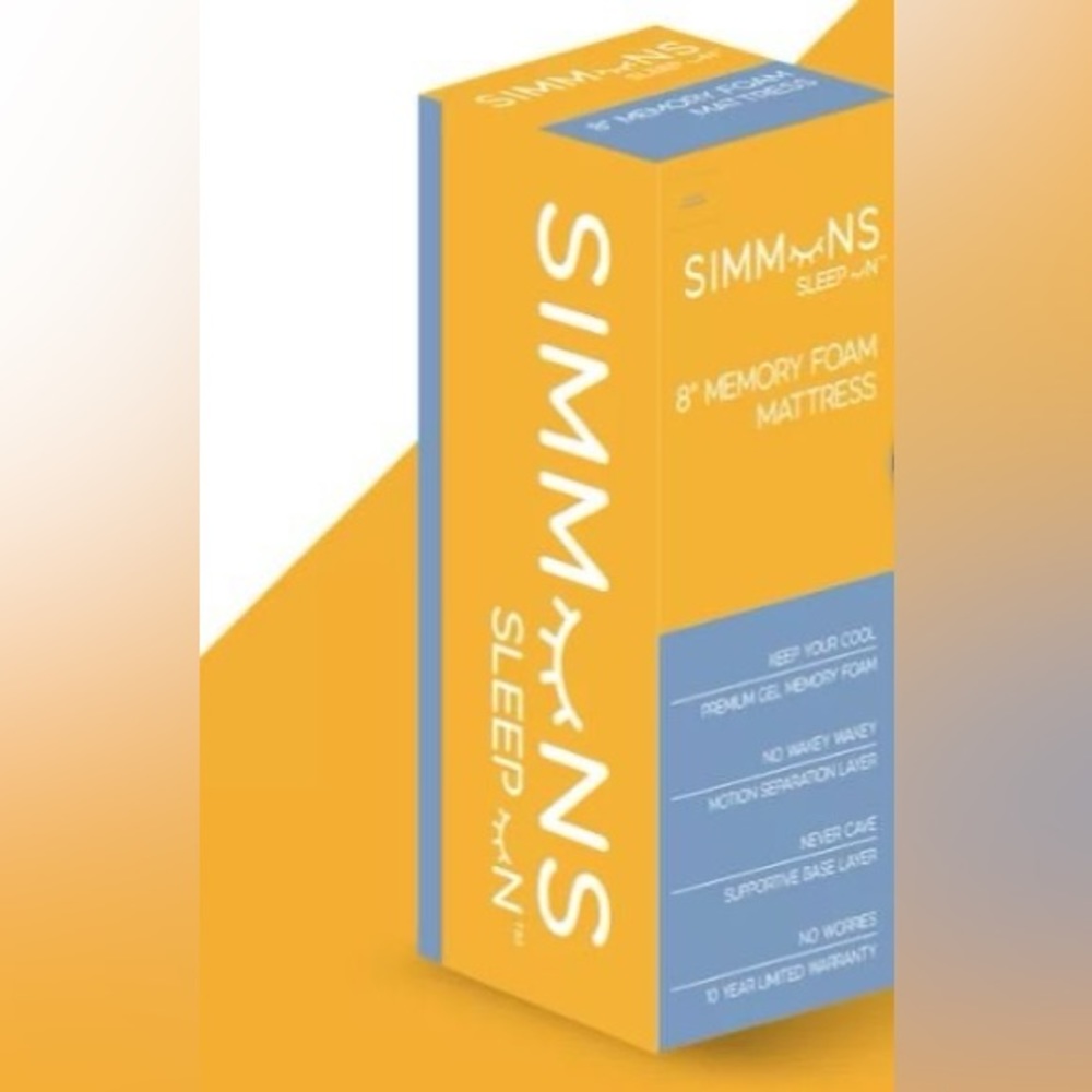 Simmons 8'' Firm Gel Memory Foam Mattress (Full)